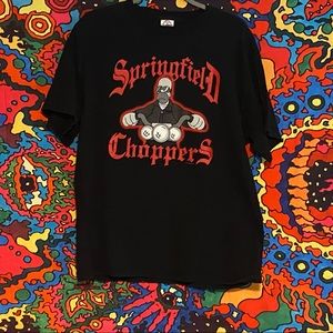 Black/Red Vintage Simpson’s “Springfield Choppers” T-Shirt